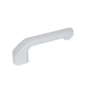 GN 559 Handgriffe, Aluminium Form: B - offene Form, Montage von der Rückseite (Gewinde-Sackloch)<br />Oberfläche: SR - silber, RAL 9006, strukturmatt
