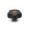 GN 5337.6 Sterngriffe, Kunststoff, Buchse Messing, Softline, Abdeckkappe farbig Farbe der Abdeckkappe: DOR - orange, RAL 2004, matt