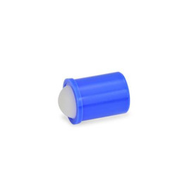 GN 614 Pressori a molla, tipo a pressione, con sfera Tipo: KD - Corpo di contenimento in plastica, sfera in plastica, carico della molla standard