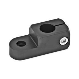 GN 482 Laschen-Klemmhalter Oberfläche: ELS - eloxiert, schwarz<br />Form: P - Klemmbohrung parallel zur Laschenachse