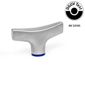 GN 8341 Flügelmuttern, Edelstahl, Hygienic Design Oberfläche: MT - mattiert (Ra < 0,8 µm)<br />Werkstoff (Dichtring): H - HNBR