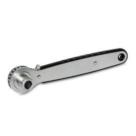 GN 318 Ratschenspanner, Edelstahl, mit Durchgangs- / Sackloch Form: B - Ratscheneinsatz mit Sackloch<br />Einsatz: B
