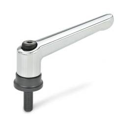 GN 300.4 Verstellbare Klemmhebel mit Spannkraft-Verstärkung, Schraube Stahl Farbe: CR - verchromt