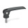 GN 927.4 Exzenterspanner mit Edelstahl-Schraube, Hebel Zink-Druckguss Form: B - Kunststoff-Auflagescheibe ohne Stellmutter
Farbe: B - schwarz, RAL 9005