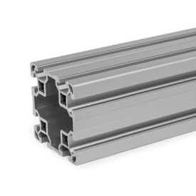 GN 10b Aluprofile, b-Baukasten, mit allseitig offenen Nuten, Profiltyp leicht Profilgröße: B-808010L<br />Oberfläche: N - eloxiert, naturfarben