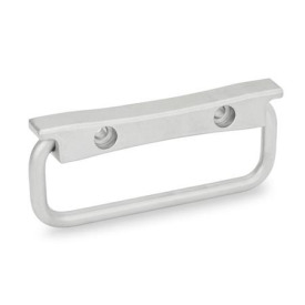 GN 425.9 Klappgriffe, Edelstahl Form: B - Befestigung von der Bedienungsseite durch Durchgangsbohrung<br />Kennziffer: 1 - Griffbügel 90° klappbar<br />Oberfläche: GS - matt gestrahlt