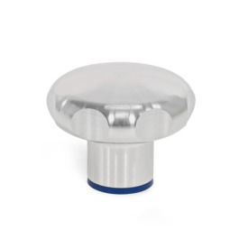 GN 5435 Sterngriffe, Edelstahl, Hygienic Design Oberfläche: MT - mattiert (Ra < 0,8 µm)<br />Werkstoff (Dichtring): H - HNBR