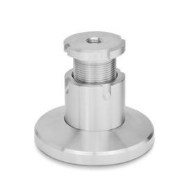 GN 360 Edelstahl-Ausgleich-Stellfüße Werkstoff: NI - Edelstahl<br />Form: A - ohne Kontermutter<br />Fußdurchmesser d<sub>1</sub>: 79