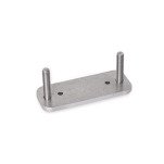 Gewindeplatten, Edelstahl, mit Außengewinde, für Mehrgelenkscharniere (Aluminium)
