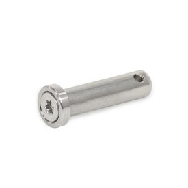 GN 2342 Bolzen, Edelstahl Form: B - mit Bundscheibe<br />Kennziffer: 2 - mit Querbohrung für Federstecker GN 1024