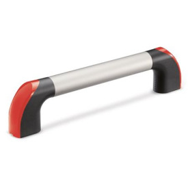 GN 767.1 Bügelgriffe, Aluminium / Kunststoff Farbe (Endkappen): DRT - rot, RAL 3000, glänzend