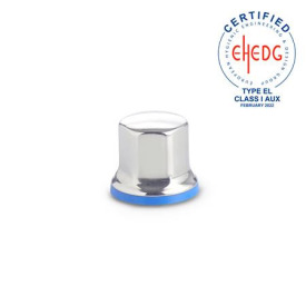 GN 1580 Muttern, Edelstahl, Hygienic Design Oberfläche: PL - poliert (Ra < 0,8 µm)<br />Werkstoff (Dichtring): E - EPDM