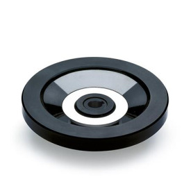 GN 520.1 Scheibenhandräder, Kunststoff, Buchse Stahl Bohrungskennzeichen: K - mit Nabennut DIN 6885-1 P9<br />Form: A - ohne Griff