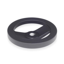 GN 324 Speichenhandräder, schwarz,  kunststoffbeschichtet Bohrungskennzeichnung: K - mit Nabennut<br />Form: A - ohne Griff