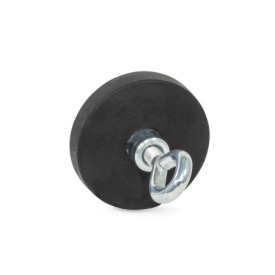 GN 51.10 Haltemagnete, Neodym-Eisen-Bor, mit Haken / Ringöse, mit Gummiummantelung Form: B - mit Ringöse