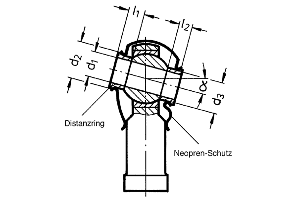 HA 648.7 Distanzringe für Gelenkköpfe Skizze