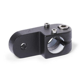 GN 273.1 Laschen-Verfahrschlitten, Aluminium d1: G - mit Gleiteinsatz<br />Oberfläche: SW - schwarz, RAL 9005, strukturmatt
