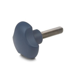GN 5342 Dreisterngriffschrauben, detektierbar, FDA-konformer Kunststoff, Schraube Edelstahl Werkstoff / Oberfläche: MDB - metalldetektierbar
