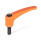 GN 604 Verstellbare Klemmhebel, Kunststoff, Schraube Stahl Farbe: OR - orange, RAL 2004, matt