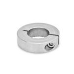 Anelli di bloccaggio con intaglio, acciaio INOX