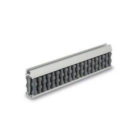 GN 6472 Seitenführungen, Trägerprofil Aluminium, Zylinder- und Kugelrollen zweiseitig Form: K - kugelförmige Rollen<br />Kennziffer: 1 - einreihig