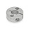 GN 7062.2 Anelli di bloccaggio con intaglio in acciaio INOX, con fori flangiati Tipo: B - Con due fori svasati per viti a testa cilindrica