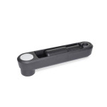 Umleggriff-Handkurbeln, Aluminium, Umlegmechanik Stahl