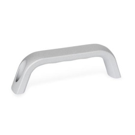 GN 328 Bügelgriffe, Aluminium Form: B - Montage von der Bedienseite<br />Oberfläche: SR - silber, RAL 9006, strukturmatt