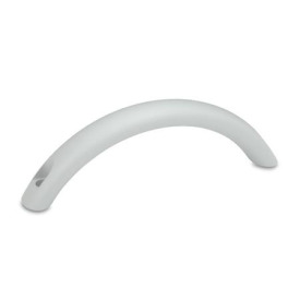 GN 565.4 Maniglie ad arco, alluminio Tipo: B - Montaggio dal lato dell'operatore<br />Finitura: SR - Argento, RAL 9006, finitura strutturata