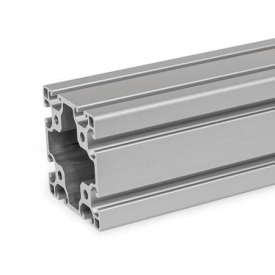GN 10i Aluprofile, i-Baukasten, mit allseitig offenen Nuten, Profiltyp leicht Profilgröße: I-80808L<br />Oberfläche: N - eloxiert, naturfarben