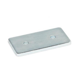 GN 967 Winkel, Laschen Winkelform: F - Lasche<br />Oberfläche: ZB - verzinkt, blau passiviert<br />Kennziffer: 2 - mit Bohrung ohne Senkung