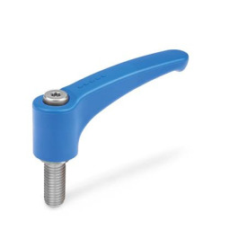 GN 604.1 Verstellbare Klemmhebel, detektierbar, FDA-konformer Kunststoff, Schraube Edelstahl Werkstoff / Oberfläche: VDB - visuell detektierbar