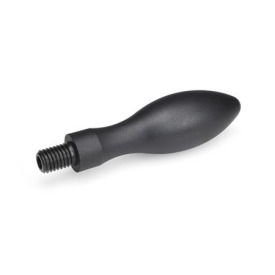 DIN 39 Feste Ballengriffe Stahl, Kunststoff Werkstoff: KT - Kunststoff<br />Form: E - mit Gewindezapfen