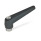 GN 101.1 Verstellbare Klemmhebel, Zink-Druckguss, Buchse Edelstahl Farbe: SW - schwarz, RAL 9005, strukturmatt
