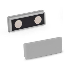 GN 53.2 Haftmagnete, Rechteckform, mit Kunststoffgehäuse Farbe: GR - grau, RAL 7040