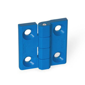 GN 237.1 Scharniere, detektierbar, FDA-konformer Kunststoff Form: A - 2x2 Bohrungen für Senkschrauben<br />Werkstoff / Oberfläche: VDB - visuell detektierbar