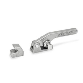 GN 852 Edelstahl-Verschlussspanner, schwere Ausführung Werkstoff: NI - Edelstahl<br />Form: TS - zum Anschweißen, ohne Zugbügel, mit Gegenhalter