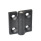 GN 437.4 Scharniere, Zink-Druckguss, mit Rastung Farbe: SW - schwarz, RAL 9005, strukturmatt