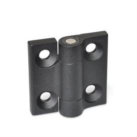 GN 437.4 Scharniere, Zink-Druckguss, mit Rastung Farbe: SW - schwarz, RAL 9005, strukturmatt