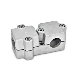 GN 194 Winkel-Klemmverbinder, Aluminium d<sub>1</sub> / s<sub>1</sub>: V - Vierkant<br />d<sub>2</sub> / s<sub>2</sub>: B - Bohrung<br />Oberfläche: BL - blank, matt gestrahlt