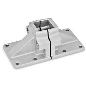 GN 167 Fuß-Klemmverbinder, Aluminium d<sub>1</sub> / s: V - Vierkant<br />Oberfläche: BL - blank, matt gestrahlt