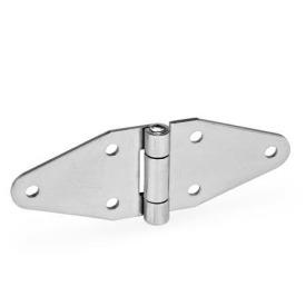 GN 1364 Edelstahl-Blechscharniere, spitzgeschnitten Breite l<sub>4</sub>: 140
