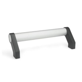 GN 333 Maniglie tubolari, alluminio / lega di zinco pressofusa Tipo: A - Montaggio dal retro (foro cieco filettato)<br />Finitura: EL - Anodizzato, colore naturale