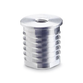 GN 992 Einsteckbuchsen, Aluminium, für Rund- und Vierkantrohre Außen-Ø: D - für Rundrohr