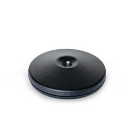GN 37.1 Fußplatten, mit zentraler Befestigungsbohrung Form: B - mit Gummiauflage