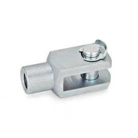DIN 71751 Gabelgelenke, Stahl Werkstoff: ST - Stahl<br />Form: KL - Bolzen mit KL-Wellensicherung