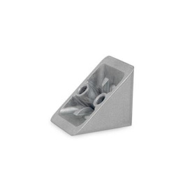 GN 30i Winkel, Zink-Druckguss, für Aluprofile (i-Baukasten) Form: A - ohne Zubehör<br />Größe: 30x30/40x40
