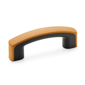 GN 629 Bügelgriffe, Kunststoff, mit Abdeckkappe Farbe der Abdeckkappe: DOR - orange, RAL 2004, matt
