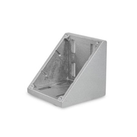 GN 30b Winkel, Aluminium, für Aluprofile (b-Baukasten) Form: A - ohne Zubehör<br />Oberfläche: AW - lackiert, weißaluminium<br />Größe: 60x60/80x80/90x90