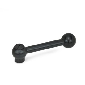 GN 6337.3 Verstellbare Kugelgriffe, mit Innengewinde, Stahl Form: M - Griff gerade